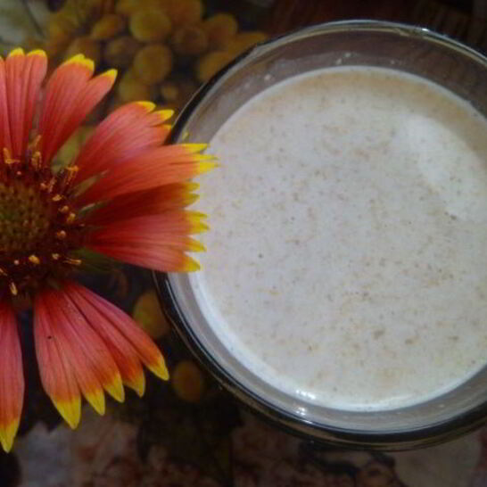 Рецепт овсяно-молочного коктейль со сливовым вареньем