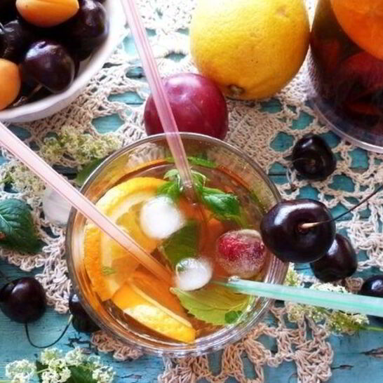 Рецепт безалкогольной сангрии на зеленом чае