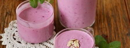 смузи с творогом, овсянкой и смородиной. Шаг 9