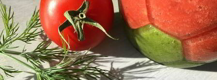 томатный сок с зеленой гречкой, сельдереем и сметаной. Шаг 9