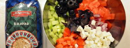 греческий салат с киноа. Шаг 5