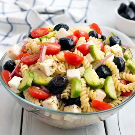 Рецепт греческого салата с пастой