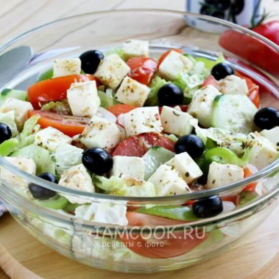 Рецепт греческого салата с пекинской капустой