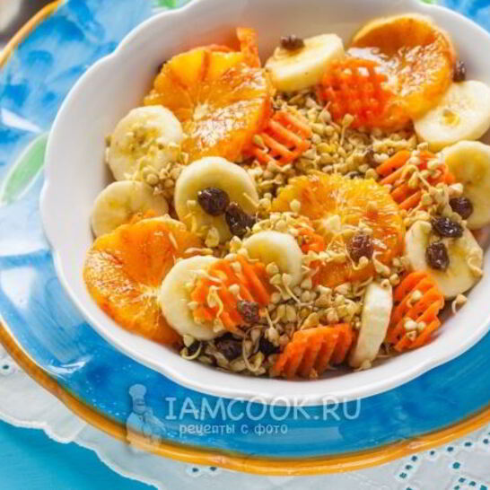 Рецепт салата с проростками гречки