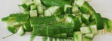 салат зеленый греческий с брынзой. Шаг 5