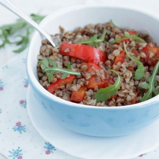 Рецепт теплого гречневого салата