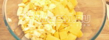 картофельный салат на рождество. Шаг 5