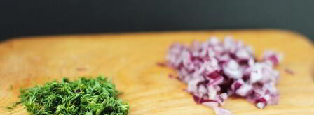 картофельный салат с белой рыбой. Шаг 4