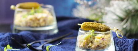 картофельный салат с белой рыбой. Шаг 7