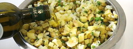 картофельный салат с маринованными грибами. Шаг 10