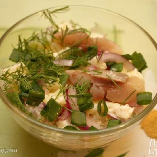 Рецепт картофельного салата с селедкой