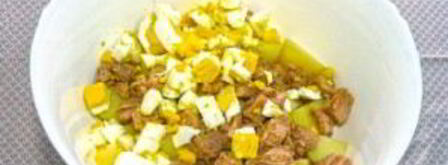 картофельный салат с тунцом. Шаг 7