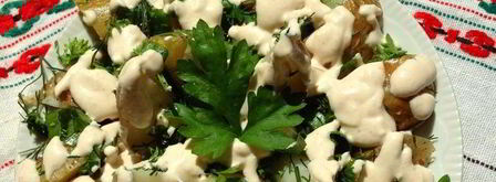 картофельный салат с заправкой из феты. Шаг 6