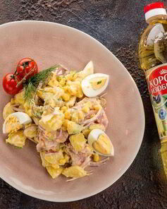 Немецкий картофельный салат с домашним майонезом