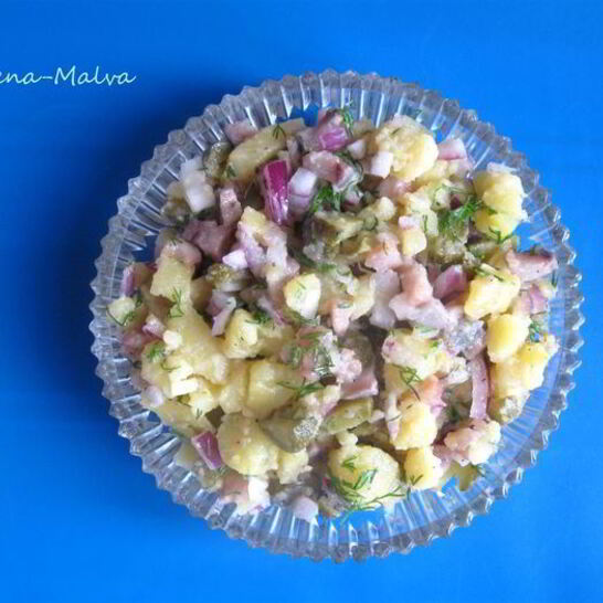 Рецепт немецкого картофельного салата с сельдью