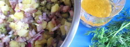 немецкий картофельный салат с сельдью. Шаг 4