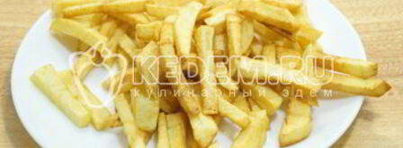 салат с картофелем фри новогодние мотивы. Шаг 8