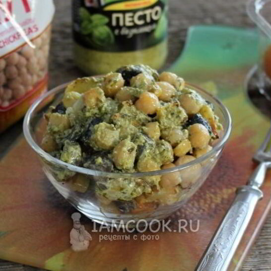 Рецепт салата с картофелем и нутом