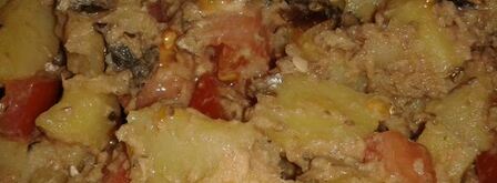 салат с картошкой и шпротами. Шаг 4