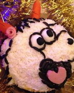 Новогодний салат Веселая Коза