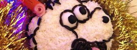 новогодний салат веселая коза. Шаг 6