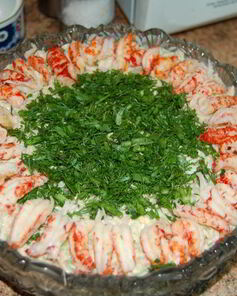 Классический французский салат Оливье