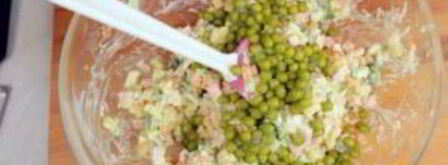 новогодний венок из оливье. Шаг 3