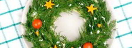 новогодний венок из оливье. Шаг 5