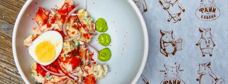 оливье с крабом. Шаг 8