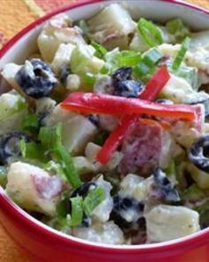 Оливье с маслинами