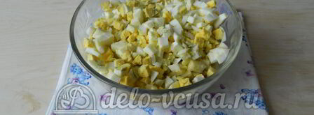 оливье с мясом. Шаг 6