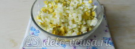 оливье с мясом. Шаг 7