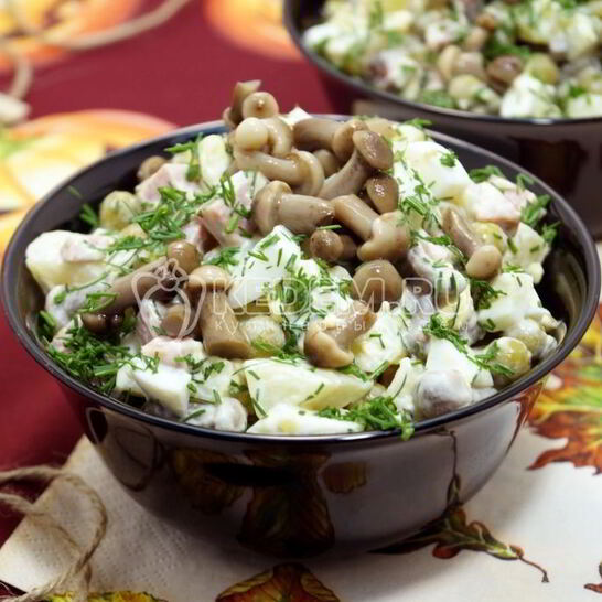 Рецепт оливье с полукопченой колбасой