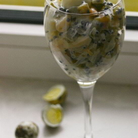 Рецепт оливье с рябчиками и икрой