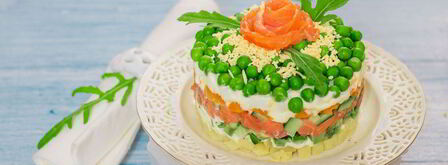 оливье с семгой. Шаг 13