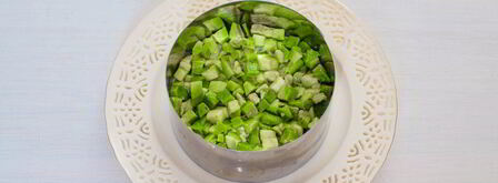 оливье с семгой. Шаг 6