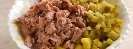 оливье с тунцом. Шаг 6