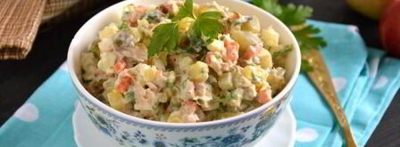 оливье с тунцом. Шаг 8