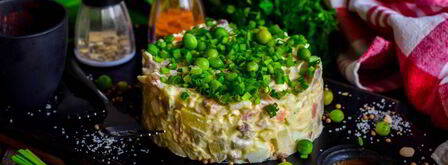 оливье со скумбрией. Шаг 10