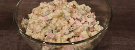 оливье в ветчине. Шаг 6