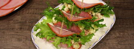 оливье в ветчине. Шаг 8