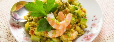 постный оливье с креветками. Шаг 10