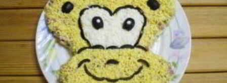 салат обезьянка оливье. Шаг 10