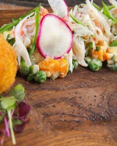 Салат Оливье с крабом New Style