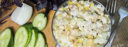 салат оливье с креветками. Шаг 10