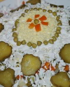 Салат Оливье со сметаной