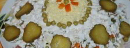 салат оливье со сметаной. Шаг 10