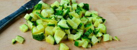 салат оливье со свежим огурцом. Шаг 5