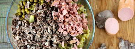 салат оливье со свиным языком. Шаг 6