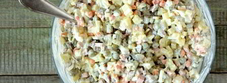 салат оливье со свиным языком. Шаг 8